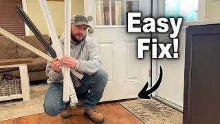 How to Replace Door Sweep  Fix Gap at Bottom of your Door [upl. by Soilisav404]