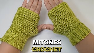 Cómo tejer MITONES o GUANTES SIN DEDOS a crochet paso a paso [upl. by Dee Dee10]