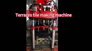 Terrazzo tile making machine working video [upl. by Ahseenyt844]