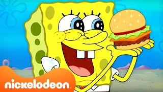 SpongeBobs Best KRABBY PATTY Food Moments  SpongeBob SquarePants  Nickelodeon UK [upl. by Acirne825]