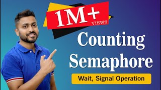 L38 Semaphores  Wait Signal Operation  Counting Semaphore  Example Operating system [upl. by Haskins558]