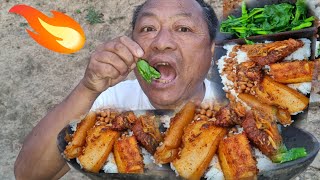 Spicy Pork belly with king chili  Naga Style  khipsvlog3739 [upl. by Neersin]