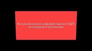 10 Выпуск ключей юридического лица ЭЦП РК на сотрудника организации [upl. by Brenan]