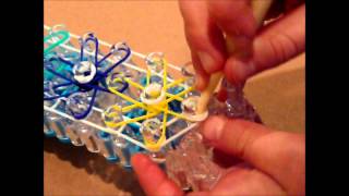 How to Make a Starburst Rubber Band Bracelet on a Rainbow Loom [upl. by Rhiamon]