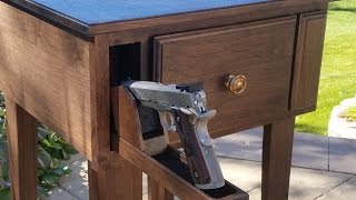 Gun Concealment Furniture End Table with Hidden Gun and Secret Compartment [upl. by Salokkin]