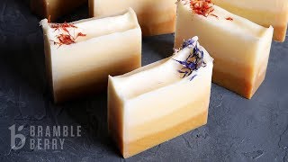 AnneMarie Makes Turmeric Ombre Cold Process Soap  Natural Recipe  Bramble Berry [upl. by Brasca]