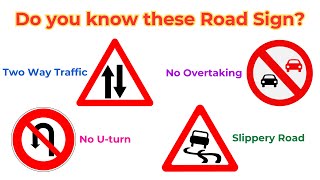 50 Important ROAD SIGNS That You Need To Know When Driving  Traffic Signs  English Vocabulary [upl. by Joyann]