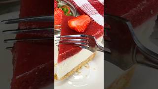 🍓NoBake 🍓Easy to Make 🍓Strawberry Cheesecake shorts strawberry dessert cheesecake recipe [upl. by Negaet]