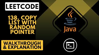 LeetCode 138 Copy List with Random Pointer Java [upl. by Griffith]