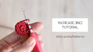 How to crochet sc INCREASE inc tutorial Basic Amigurumi Stitch for Beginnersby AmiLandiaPatterns [upl. by Merissa]