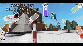 HOW TO GET ALL SNOW BIOME MARKERS IN ROBLOX FIND THE MARKERS [upl. by Omiseno]