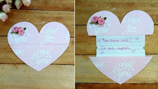 QUICK amp EASY SURPRISE CARD to GIFT the one you LOVEDIY [upl. by Nylynnej]