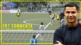 RONALDO COMMENTA LA PARTITA DI RONALDO JUNIOR  JUVENTUSBORUSSIA DORMUND U9 [upl. by Ennaeirb]