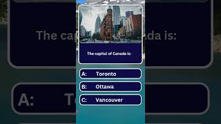 General Knowledge Trivia Quiz  The capital of Canada is shorts foryou quize puzzle iqtest [upl. by Eserahc632]