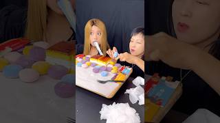 Mochi ice cream race shorts viral mukbang [upl. by Gazzo]