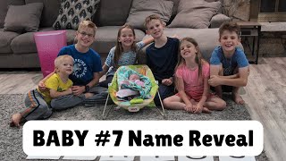 BABY 7 NAME REVEAL newborn baby momlife largefamily kids mom parents [upl. by Yvehc]