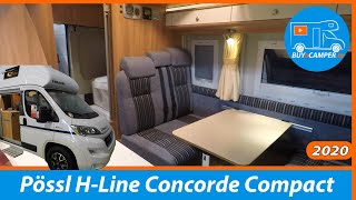 Campervan Tour  Poessl H Line Concorde Compact  gfk roof 4 berths short campervan with much space [upl. by Freddy]