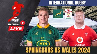 SPRINGBOKS VS WALES 2024 LIVE MATCH COMMENTARY [upl. by Anaile]