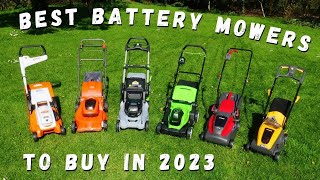 Best Battery Lawn Mowers 2023  Watch This Review Before You Buy [upl. by Vowel]