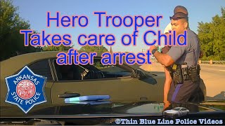 Dash Cam Arkansas State Trooper Comforts Child After Camaro Chase amp Pit I40 Little Rock [upl. by Harry]