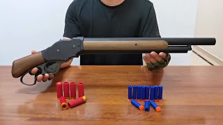 UDL Winchester M1887 Shotgun Unboxing and Review 2022  Lever Action Soft Bullet Toy Gun [upl. by Sanoj]