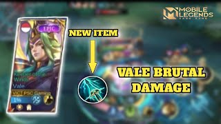 VALE BEST BUILD 2024 BRUTAL DAMAGE 🔥 VALE GAMEPLAY MOBILE LEGEND [upl. by Anavi]