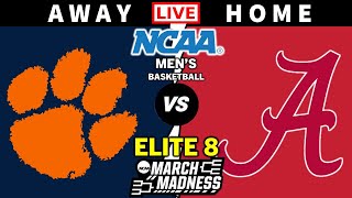 Clemson vs Alabama  March Madness Elite 8  NCAA Mens Basketball Live Scoreboard [upl. by Houston215]