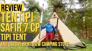 REVIEW TENTIPI SAFIR 7 CP TIPI TENT AND GSTOVE STOVE  SUPER COMBI [upl. by Metsky]