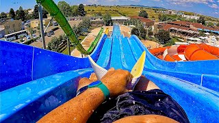 Mat Racing Water Slide at Aquapark Nessebar [upl. by Claude]