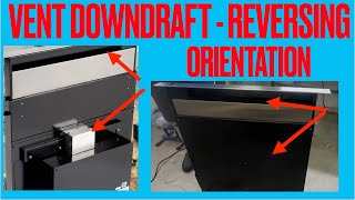 Modifying a downdraft vent hood to draw air from the opposite side by force [upl. by Nisse]