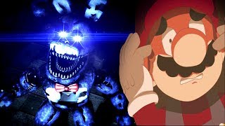 MARIOS HORROR NIGHTMARE AT FREDDY FAZBEARS PIZZA CONTINUES  MARIO IN ANIMATRONIC HORROR  Part 2 [upl. by Rushing485]