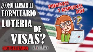 FORMULARIO LOTERÍA de VISAS 2020 ► TUTORIAL COMPLETO DE COMO PARTICIPAR [upl. by Lehcem]