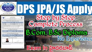 DPSDAE Apply Online Telugu 2023DPS JPA JS 2023 Form Fill upDPS DAE JPA Application Form Fill 2024 [upl. by Eiggem]