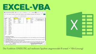 317 Die Funktion EINDEUTIG auf mehrere Spalten angewendet Formel  VBALösung [upl. by Redwine]