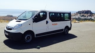 Opel Vivaro 9 Seats Mini Bus  Rent a Car Rhodes Rodos  GeorgeCarscom [upl. by Liba]