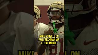 Mike Norvell discusses FSU freshman WR Elijah Moore FSUFootball FloridaState FSU [upl. by Kaslik]