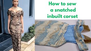 How to sew a SNATCHED INBUILT CORSET Dress [upl. by Gamages]