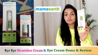 Bye Bye Blemishes Cream Review  Mamaearth eye Cream For dark circles [upl. by Furiya]