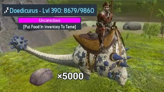 How to tame high level doedicurus stone collector Ark survival evolved mobile [upl. by Plerre]