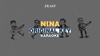 KARAOKE Feast  Nina ORIGINAL KEY [upl. by Atinob407]