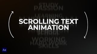 Create 3D scrolling text animation in After Effects [upl. by Latnahc]