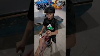 i changed his life😢 funny skatepark skate scooter comedy fun fail pain spanner [upl. by Ahsenor]