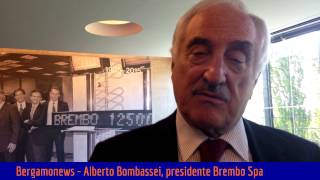 Bergamonews  Alberto Bombassei presidente Brembo Spa [upl. by Berkie]