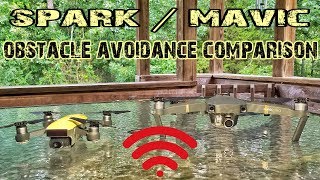 DJI SPARK  MAVIC PRO OBSTACLE AVOIDANCE COMPARISON [upl. by Gloriane]