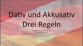 Dativ und Akkusativ Drei Regeln [upl. by Mccullough113]