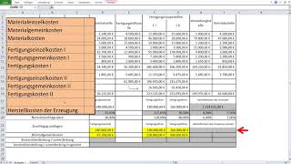 Betriebsabrechnungsbogen mit Kostenüberdeckung Kostenunterdeckung sehr gut verstehen Aufgabe 1 [upl. by Annehs]