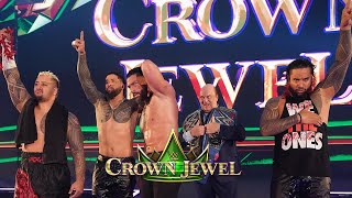 Roman Reigns Winning Pyros at WWE Crown Jewel 2022 Live wwe crownjewel wwecrownjewel [upl. by Laenej]