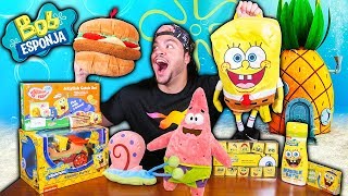 ABRINDO BRINQUEDOS E PRODUTOS DO BOB ESPONJA ORIGINAIS DA LOJA SIRI CASCUDO [upl. by Harlen250]