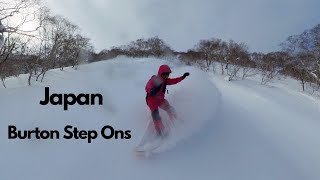 Riding Burton Step Ons In Japan Powder [upl. by Libb]