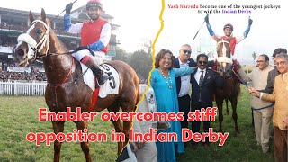 ENABLER wins The HPSL Indian Derby Gr1 [upl. by Eugaet]